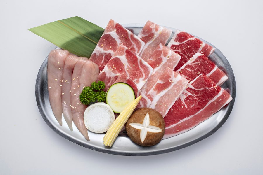 經典四品盛｜後腹牛、豬梅花、豬五花、桂丁雞